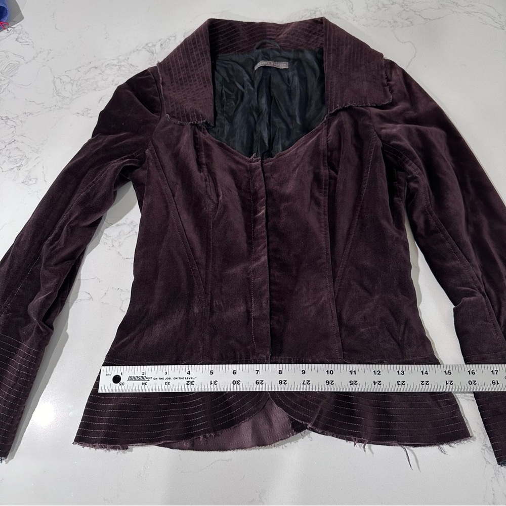 Easton Pearson Velvet Blazer in Deep Brown - Picture 13 of 14